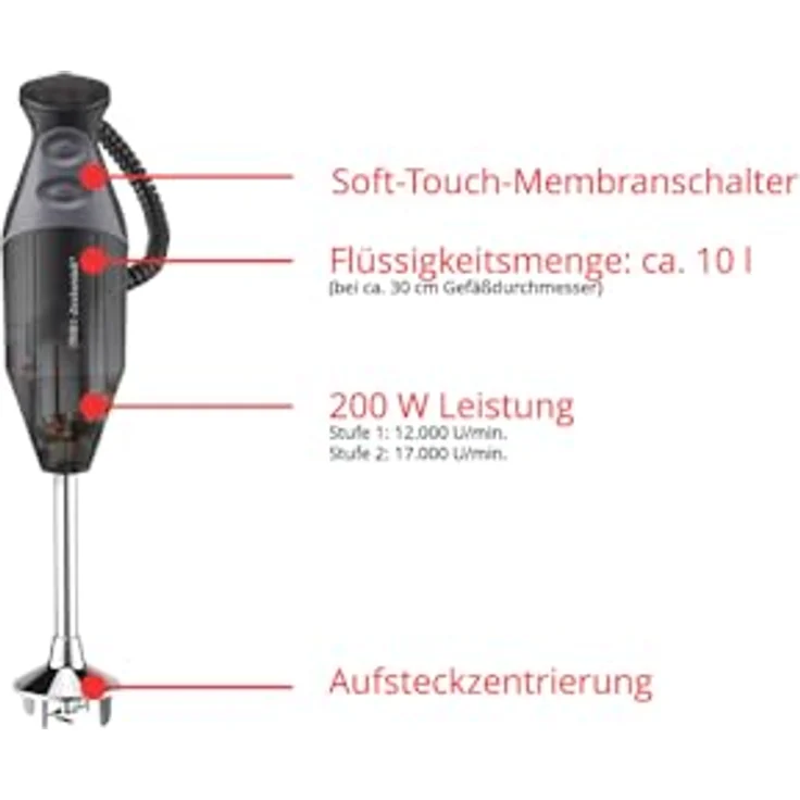Unold SGE Zauberstab 98215 M 200W Schwarz – Bild 3