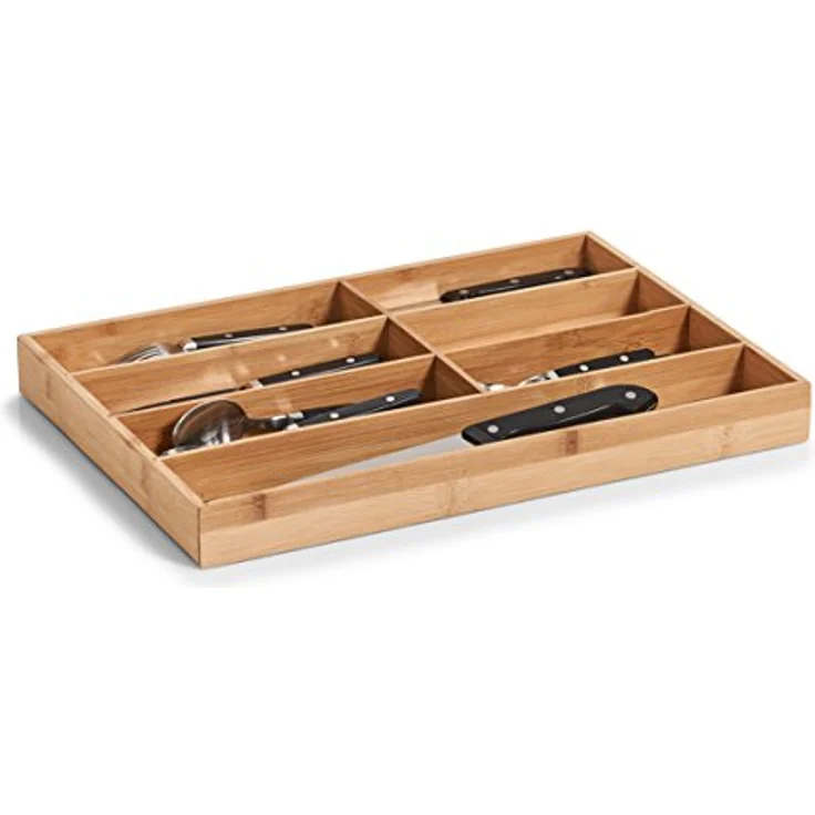 Zeller 25349 Besteckkasten, Bamboo, ca. 44 x 30,6 x 4,3 cm Natur – Bild 2