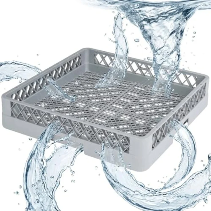 Morleos Spülkorb 50x50 für Gastro Spülmaschine – Besteckspülkorb 49x49x10 cm (feinmaschig) – robust und hygienisch für Restaurant, Hotel, Catering – Bild 1