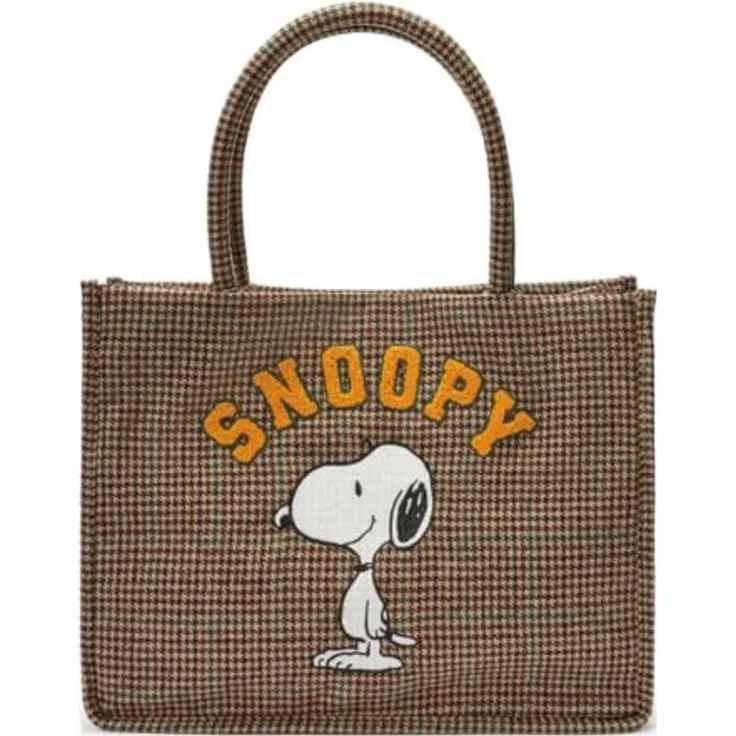 Codello Shopper, mit Peanuts-Motiven und Karomuster, großzügiges Format für Alltag und Freizeit – Bild 1