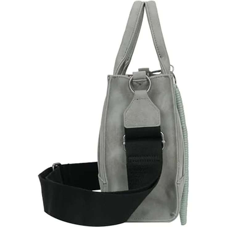 Fritzi aus Preußen Fritzi SquareN Vintage, Umhängetasche mit verstellbarem Schulterriemen, grau/schwarz, 26 cm breit – Bild 5