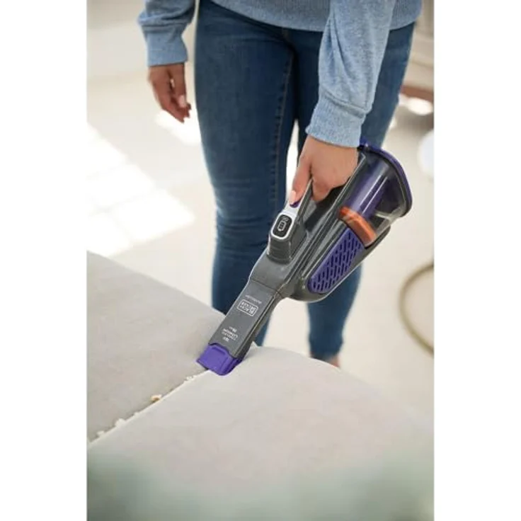 Black & Decker BHV 520 BF 36 Wh - 18 V Akku-Handstaubsauger Dustbuster Smart tech (mit Cyclonic Action & zwei Saugstufen, integrierte ausziehbare Fugendüse, inkl. Ladestation mit Wandhalterung) BHHV520BF – Bild 6