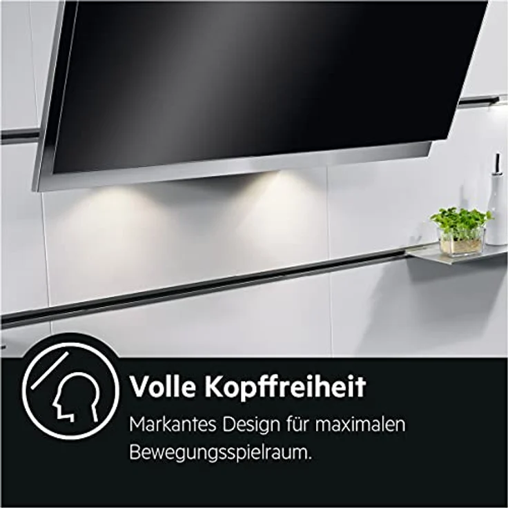 AEG DVE5961HB Kopffreihaube, Wandmontage, Gebläsestufen 3, Breite 90 cm, schwarz – Bild 5