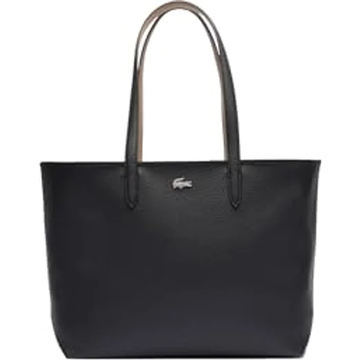 Lacoste Shopper Anna - Shopper 35 cm (noir krema) - Elegant und praktisch, geräumiges Hauptfach, metallenes Lacoste-Krokodil – Bild 1