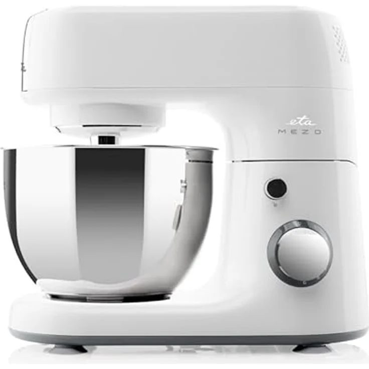 ETA Küchenmaschine Mezo III Bravo Vollmetall 1000 W 6 Geschwindigkeiten 4 l - Edelstahl Schüssel Planetenrührsystem - PAUSE-Taste - Geschwindigkeitsregelung - reiches Zubehör – Bild 2