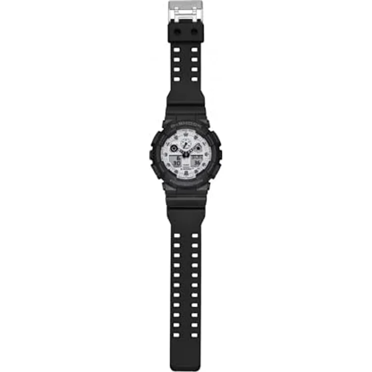 Casio GA-100WD-1AER, G-SHOCK Armbanduhr mit analogen und digitalen Funktionen, schwarz-weiß, 50 mm Gehäuse, wasserdicht bis 3 bars, mit Stoppuhr und Alarm – Bild 4