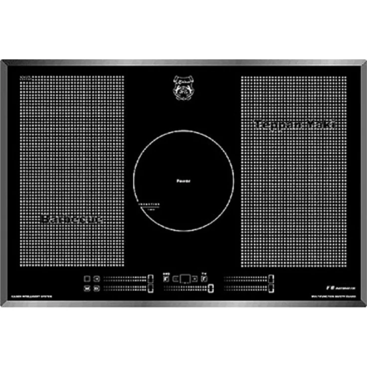 Kaiser Küchengeräte Induktions-Kochfeld KCT 777 FI La Perle, 77 cm, Free Zone, Power-Boost, Teppan Yaki, Barbecue - Schwarz