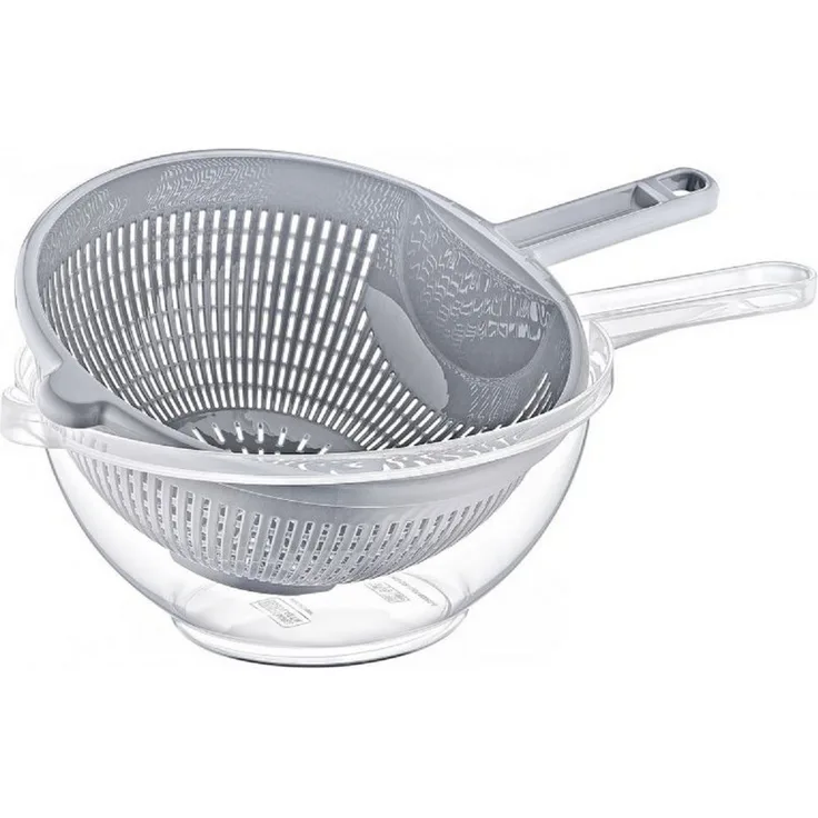 Bahama Warenvertriebs GmbH 2in1 Küchensieb mit Auffangschale, hochwertiges Küchensieb für Obst und Gemüse, 2,5L Fassungsvermögen, spülmaschinengeeignet