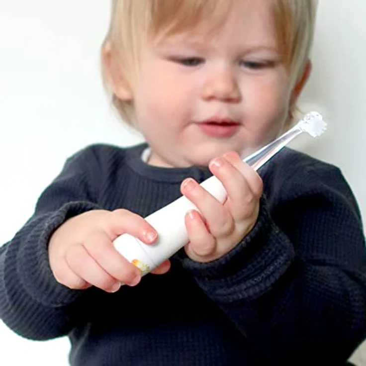 Jack N’ Jill Tickle Tooth, elektrische Zahnbürste mit Schalltechnologie für Kinder, sanfte Pflege und lustiges Design – Bild 4