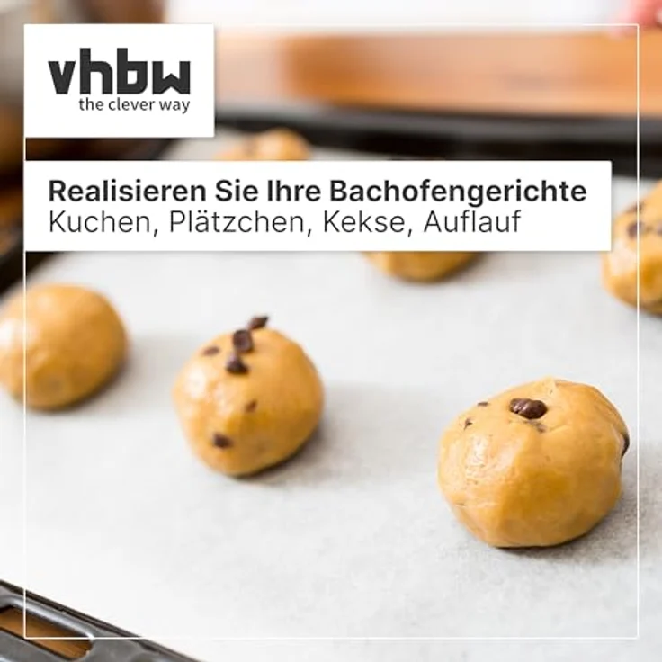 VHBW Backblech kompatibel mit Siemens HB676G0S1/28, HB676GBS1/01, HB676GBS1/05, HB676GBS1/35, HB678GBS6/05 - 45,8 x 36,5 x 4 cm, antihaftbeschichtet, emailliert, schwarz, spülmaschinenfest – Bild 6