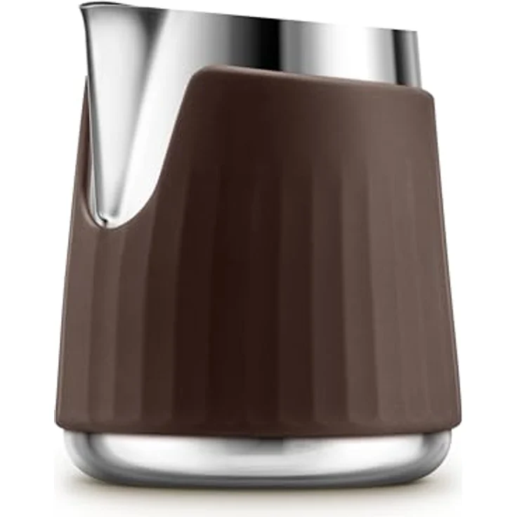 Sage Pro Control Jug - 420ml Griffloses Milchkännchen aus Edelstahl mit silikonbeschichtetem, abnehmbaren Mantel und neigbarer Öffnung für Latte Art – Bild 2