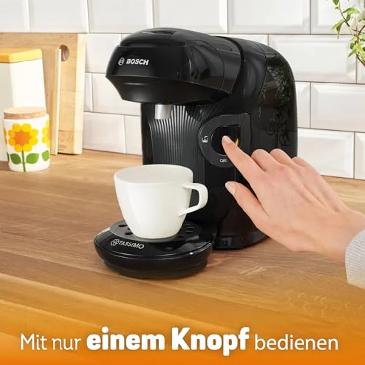 TASSIMO TAS112E Kapselmaschine in Recycled Black, 1400 W Leistung – Bild 4
