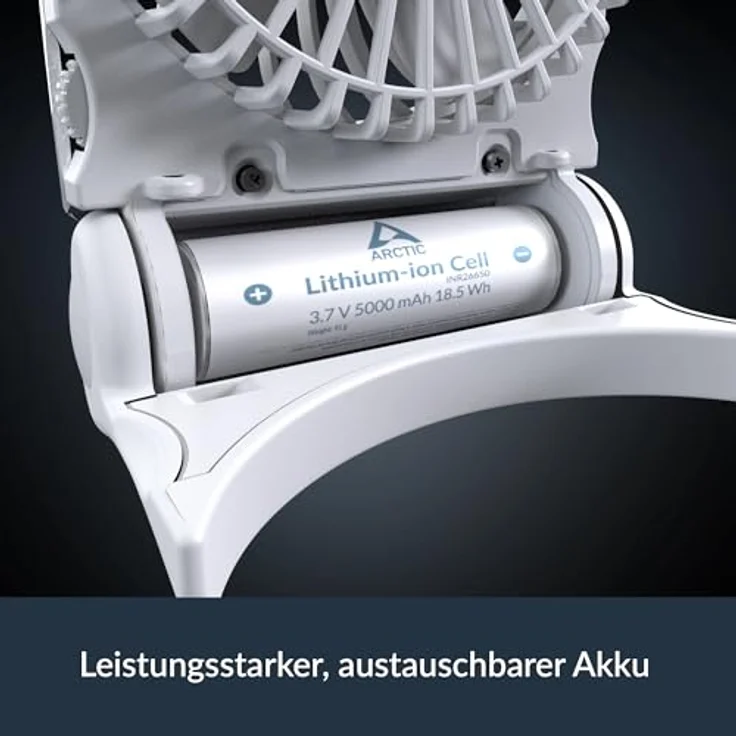 Arctic Summair 2Go, tragbarer Ventilator in Weiß mit kompaktem Design – Bild 4