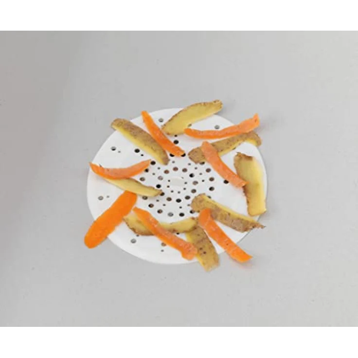 Wenko Abfluss-Sieb Spülbeckensieb, Silikon, Ø 12 x 0,3 cm, weiß – Bild 3