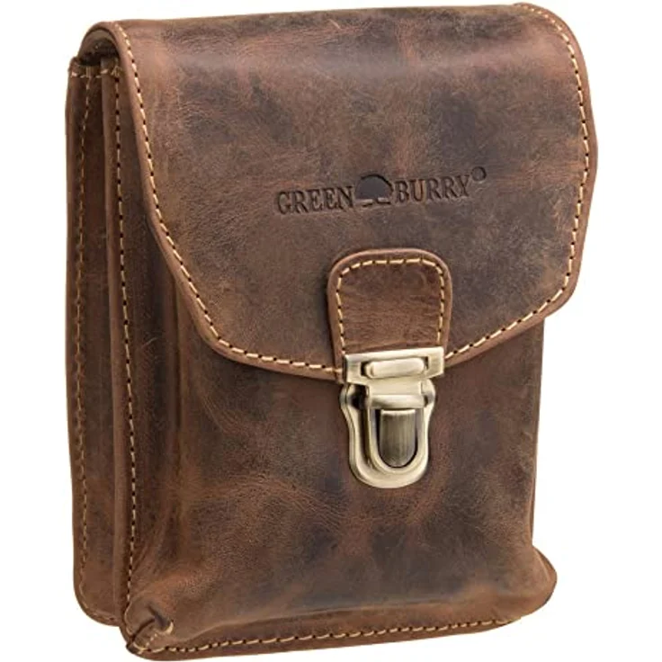 Greenburry Vintage Gürteltasche Leder 11 cm x 7 cm x 16 cm, braun, 100% Leder – Bild 1
