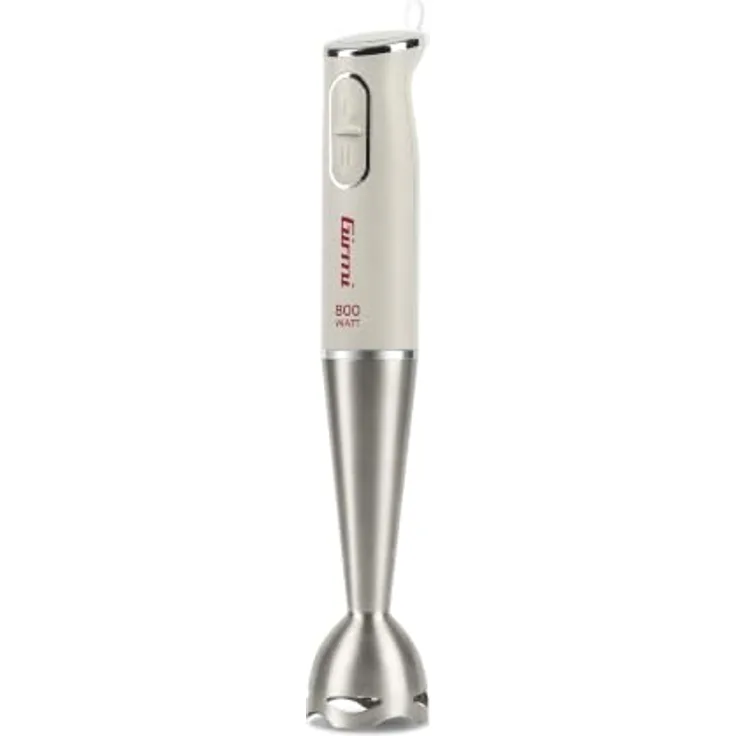 Girmi MX41 Stabmixer, 800 W mit Edelstahl-Mixfuß 19 cm und Messbecher, 2 Geschwindigkeitsstufen