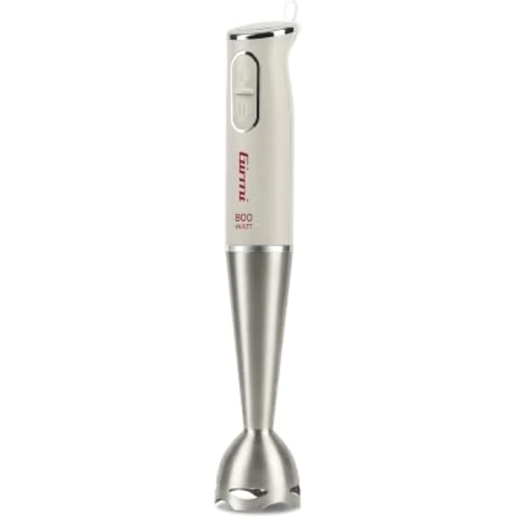 Girmi MX41 Stabmixer, 800 W mit Edelstahl-Mixfuß 19 cm und Messbecher, 2 Geschwindigkeitsstufen – Bild 1