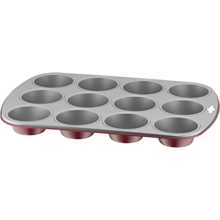 Kaiser Classic Plus Muffinform, für 12 Muffins, 38 x 27 cm, Standardgröße, antihaftbeschichtet, gleichmäßige Wärmeverteilung, rot – Bild 2