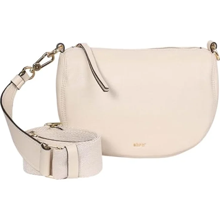 abro Mina Umhängetasche Leder, 26 cm, beige, 100% Leder, 26 cm x 8 cm x 18 cm – Bild 1