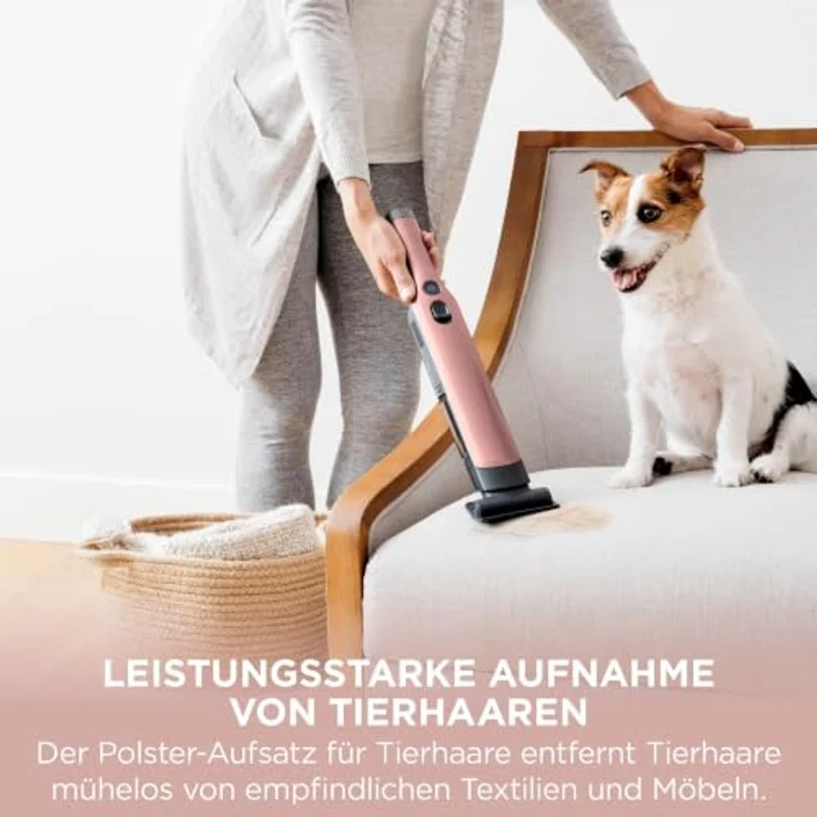 Shark WandVac WV201EUPK, Akku Handstaubsauger mit Ladestation, Tierhaar-Aufsatz, rosa – Bild 4