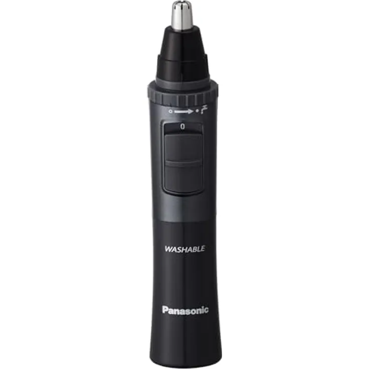 Panasonic Nasen- und Ohrhaartrimmer ER-GN33-H301, Hypoallergene Edelstahlklingen, Smart Wash System, ideal für unterwegs