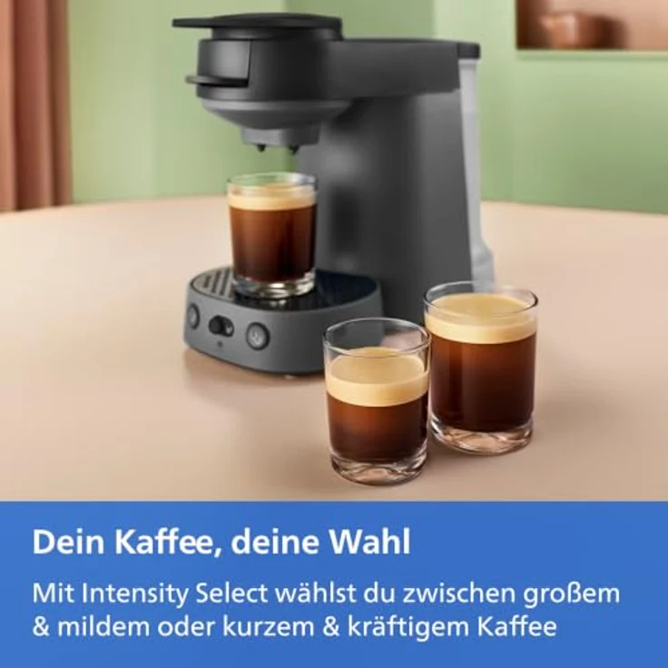 PHILIPS SENSEO® Vibe CSA225/60 Kaffeepadmaschine, 2-Tassen-Funktion, milder oder starker Kaffee, 0.9L Wassertank, Schwarz – Bild 5