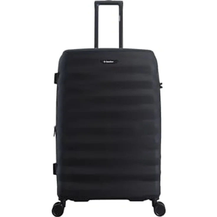 SAXOLINE Flow Reisekoffer, mittelgroß, erweiterbar, 67 x 47 x 25 cm, 61 l, schwarz, 4 kg, robust mit Teleskopgriff und 360-Grad-Schwenkrädern – Bild 1