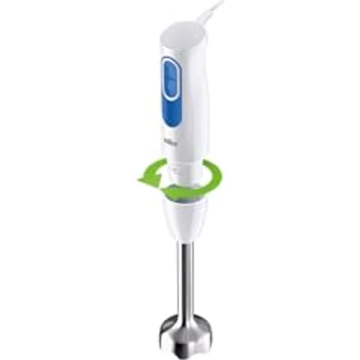 Braun Stabmixer MQ20.001M - MultiQuick 2 Pürierstab mit Edelstahl-Mixfuß, für Saucen, Smoothies und Vieles Mehr, 2 Geschwindigkeiten, inkl. 600 ml Mix- & Messbecher, 600 W, Weiß – Bild 3