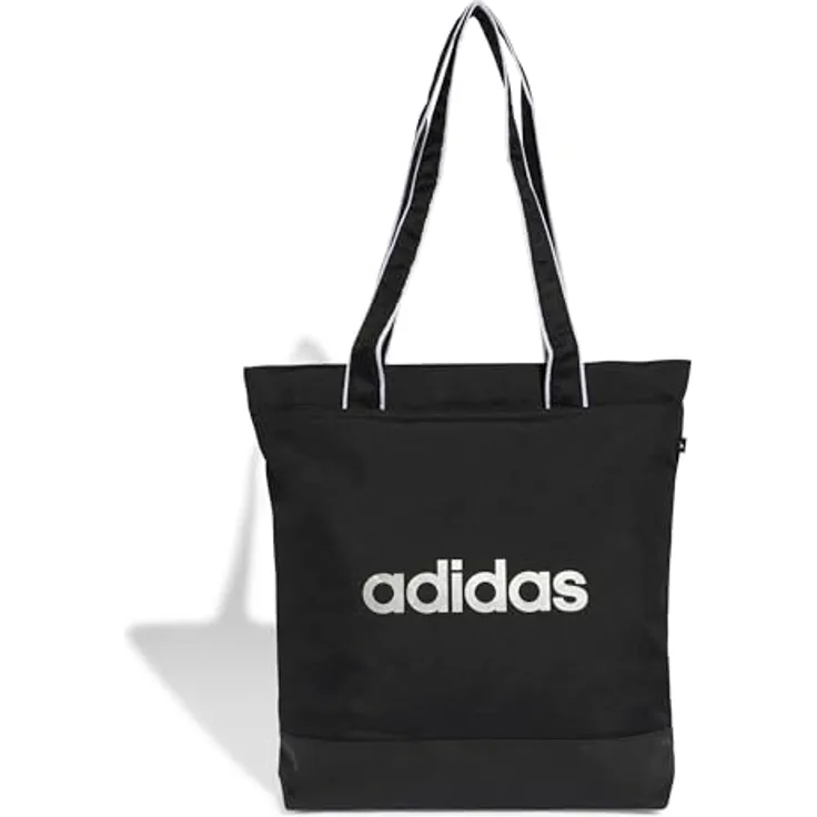 adidas Sportswear LINEAR ESSENTIALS SHOPPER, geräumige Sporttasche mit Reißverschlusstasche, strapazierfähigem Boden und mindestens 50% recycelten Materialien