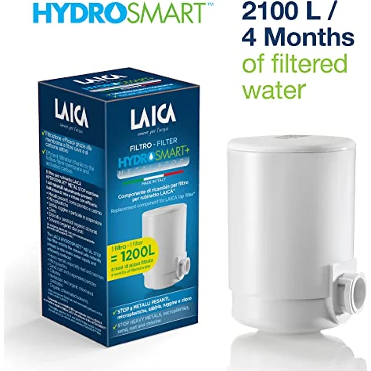 Laica Wasserhahnfilter FR01M01, effektiver Wasserfilter mit 1200 Litern Filterkapazität, weiss – Bild 5