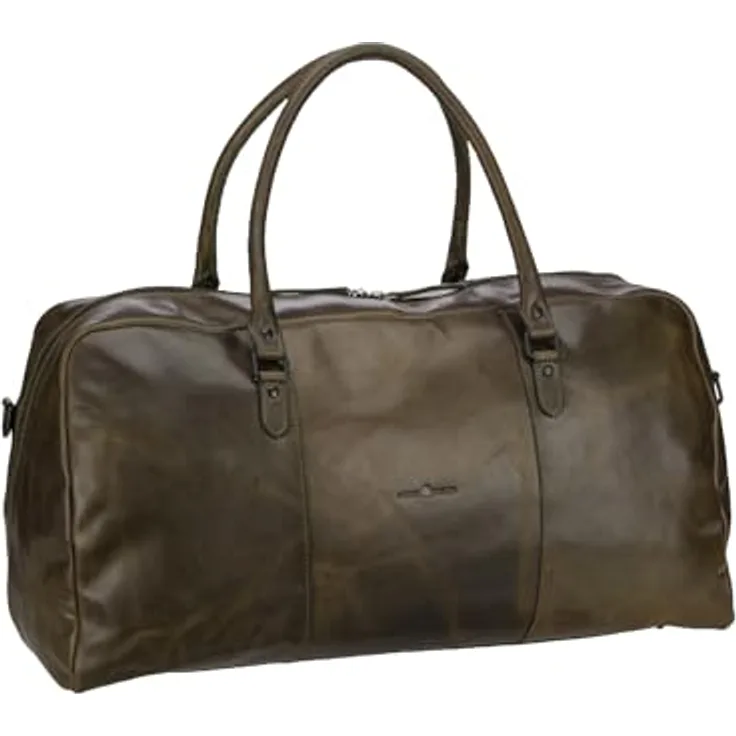Greenburry Newport Weekender Reisetasche aus 100% Leder, 54 cm, oliv