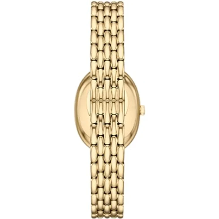 Emporio Armani AR11707, elegante Armbanduhr mit goldfarbenem Edelstahlarmband und grauem Zifferblatt, 3 bar wasserdicht, 26x34 mm Gehäuse – Bild 4