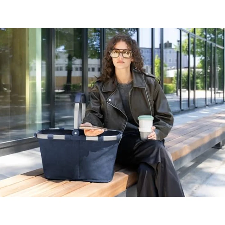 reisenthel Carrybag Einkaufstasche, 48 cm, blau, 100% PET – Bild 7