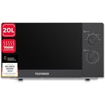 Telefunken Mikrowelle Solo | Mikrowellengerät mit 20 Liter Garraum | 700 W Leistung | 5 Leistungsstufen mit Auftaufunktion | Timer | schwarz