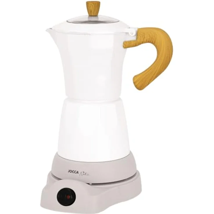 Jocca Elektrische Espresso Kaffeemaschine in Weiß für bis zu 6 Tassen mit 360° drehbarem Kopf und Espressokanne – Bild 5