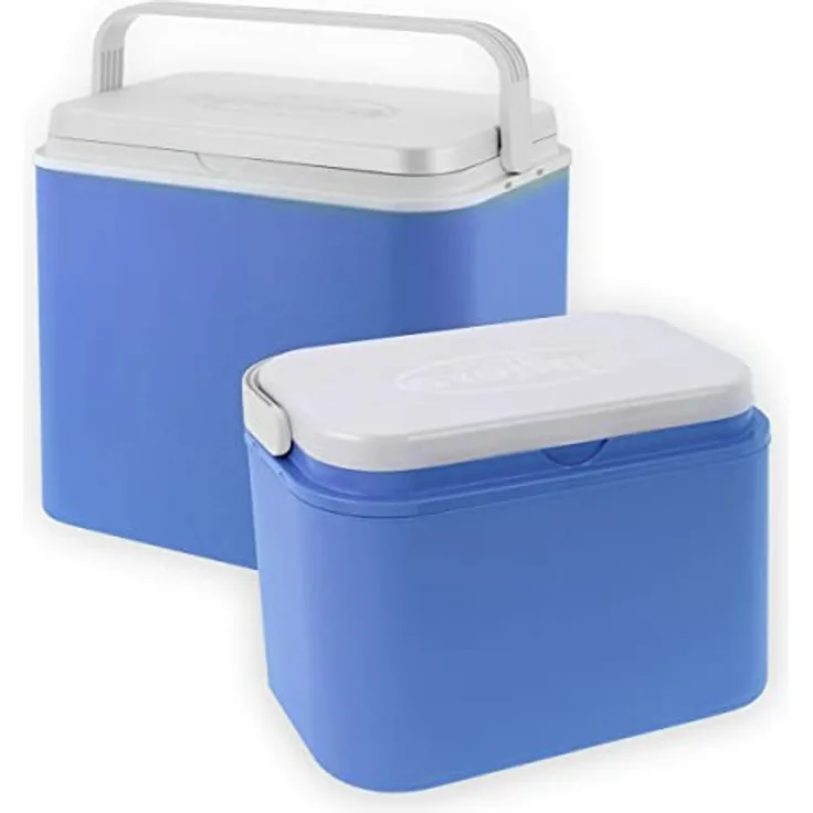 TOM Kühlboxen-Set, passiv, zweiteilig, blau, passiv, 10 und 24 Liter, blau