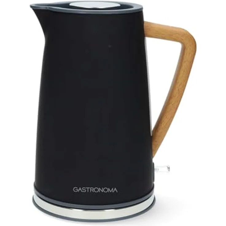 GASTRONOMA Wasserkocher 18130006, 2.7 l, 2200 W, Edelstahl mit Soft-Touch-Oberfläche und Holzoptik-Akzenten – Bild 1
