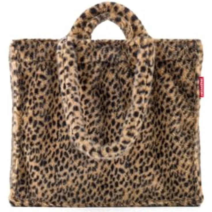 reisenthel softshopper leo fake fur, geräumige Hand- und Einkaufstasche mit 4 Tragehenkeln und smarter Fächeraufteilung, 28 l – Bild 2