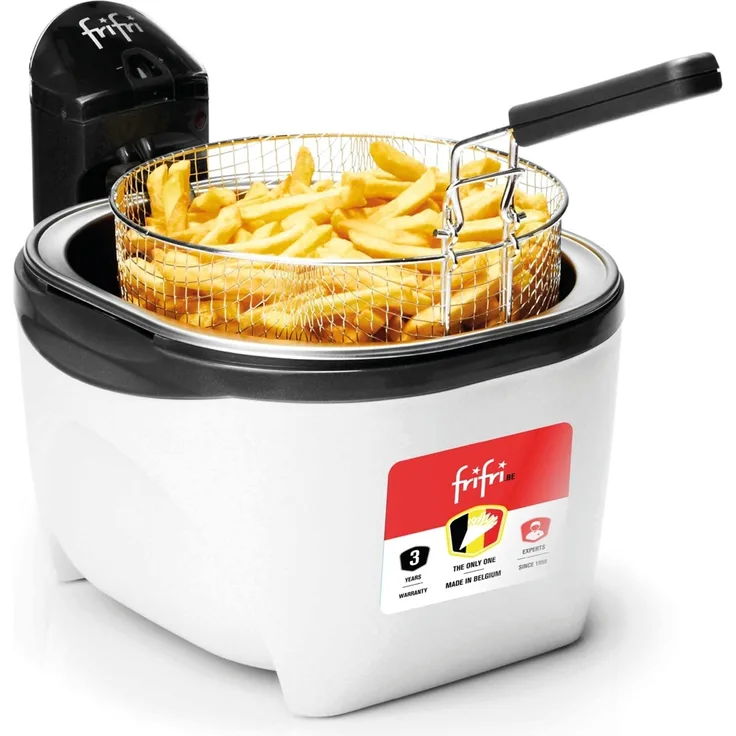 FRIFRI F9182, Fritteuse mit Kaltzone, 3 ltr, 3200W, Edelstahl mit Sichtfenster und Ölfiltrationssystem