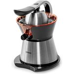 Duronic JE304 Saftpresse elektrisch 300W, Zitronenpresse 400ml, Zitruspresse 2 Kegel, hohe Saftgewinnung, Edelstahl Fruchtpresse mit Sieb, Citrus juicer - Orangensaftpresse