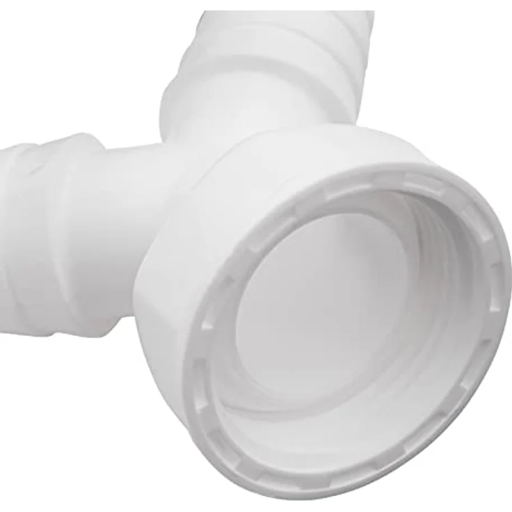 Sanitop-Wingenroth Y-Schlauchverschraubung 22405, 45° für Waschmaschinen und Spülmaschinen, robuster Kunststoff, Weiß – Bild 3