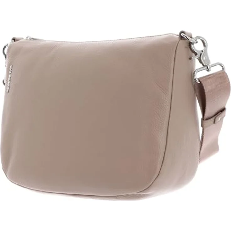 Mandarina Duck Mellow Leather Hobo FZT79, Beuteltasche aus genarbtem Kalbsleder, 29 x 12 x 21 cm, Nude Damen – Bild 2