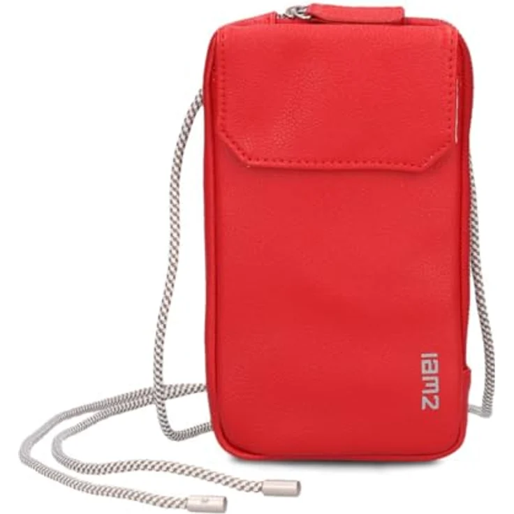 ZWEI Mademoiselle Phone Bag MP30, Umhängetasche aus Kunstleder für Damen, rot, für Smartphone bis 10 x 1 x 19 cm – Bild 3