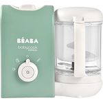 BEABA, Babycook Express, Baby Robot 4 in 1 Mixer/Standmixer, 15 Min. schnelles Kochen, Mixen nach Maß, schonendes und gesundes Dampfgaren, Auftauen, homogene Textur, Kapazität 1 250 ml, Salbeigrün