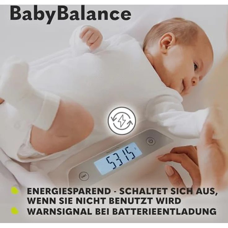 lionelo Personenwaage Babybalance, Set, Digital/Messwertspeicher/50g-20kg/4 Gewichtseinheiten – Bild 4