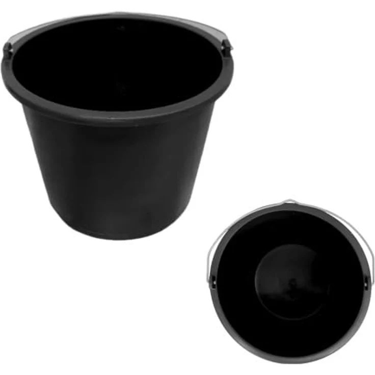 ViD® 10 Stück Mörteleimer/Betoneimer 5 Liter | Ø24 x 19 cm | Putzeimer/Zementeimer/Baueimer, praktisches Set – Bild 2
