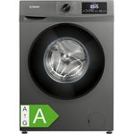 Bomann Waschmaschine WA 7175 titan - schwarz | 7kg, 1400 U/min, Invertermotor, 15 Programme, 10 Jahre Motor-Garantie, Endzeitvorwahl