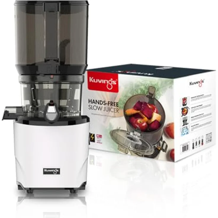 Kuvings AUTO10S Entsafter 3L Slow Juicer 200W Motor Obst Gemüse Smoothies (Matt White) - KHS-2571 – Bild 1