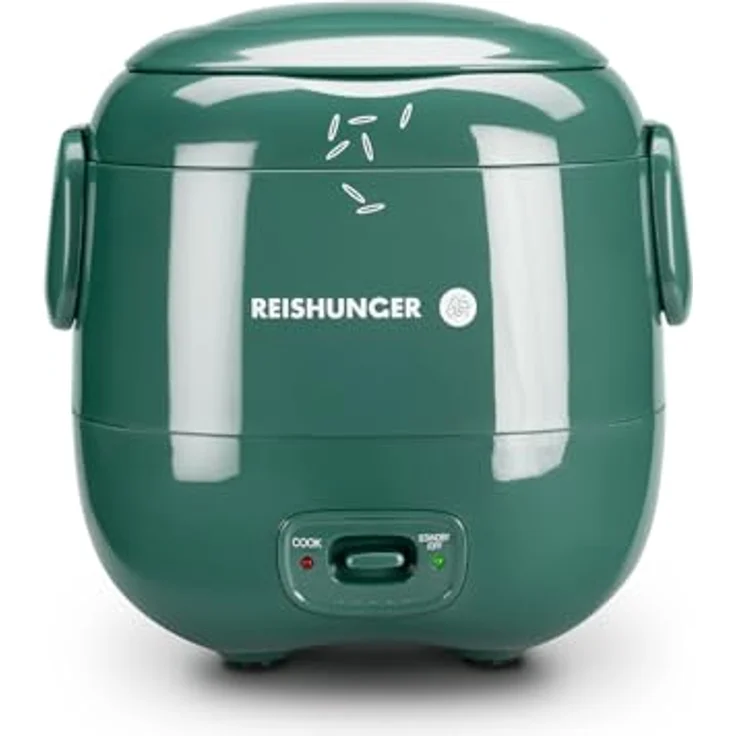 Reishunger Mini Reiskocher, waldgrün | 0,3 L für 1-2 Portionen | hochwertige Keramikbeschichtung - Premium Topf, kompakte Größe für kleine Haushalte und unterwegs – Bild 1