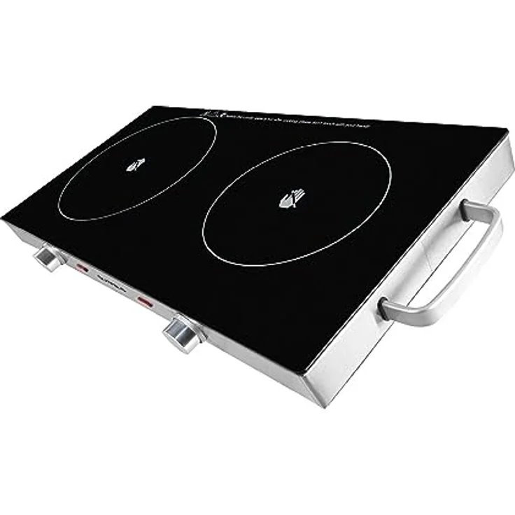 Gutfels Doppel-Kochplatte COOK 4010 | Cerankochfeld 2 Platten 2800 W | Herdplatte 2 Kochfelder aus Glaskeramik | Kochplatten 2er elektrisch inkl. Überhitzungsschutz – Bild 1